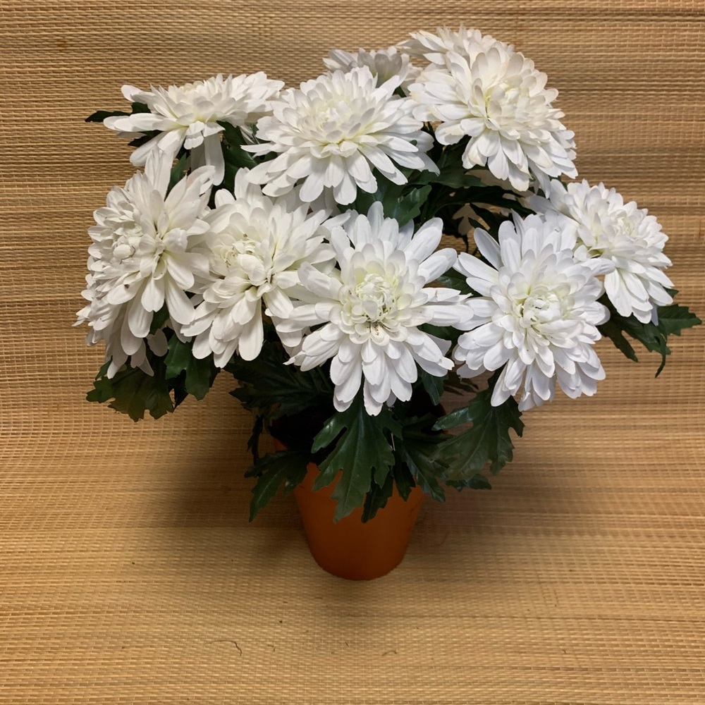 Faux Spring Flowers With Pot
